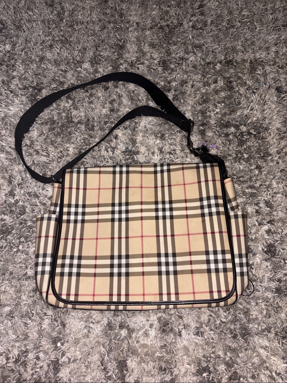 Burberry House Check Plaid Messenger Bag